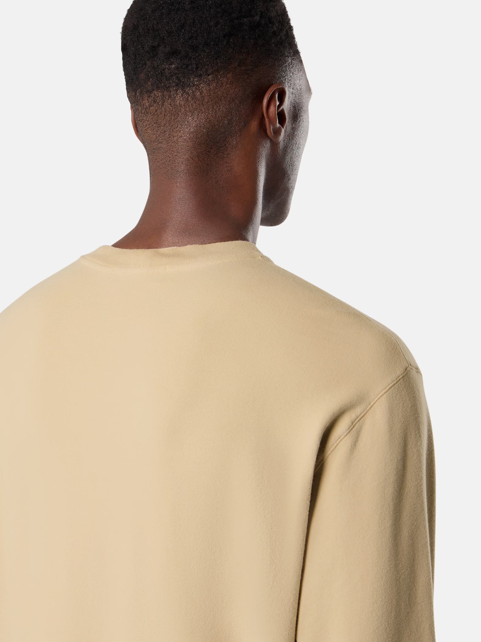 S.I GHOST STRETCH COTTON FLEECE CREWNECK - BEIGE