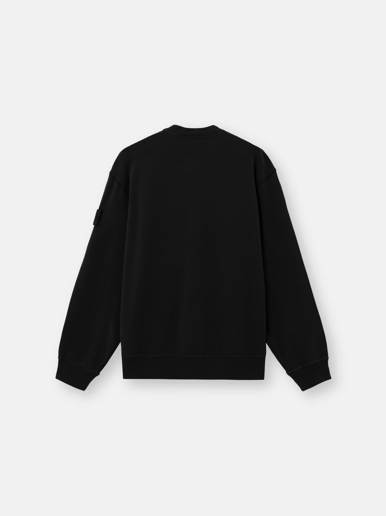 S.I GHOST STRETCH COTTON FLEECE CREWNECK - BLACK