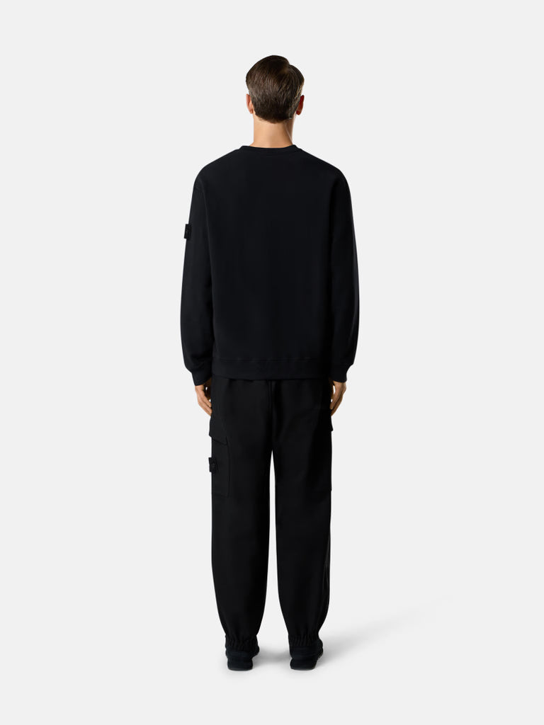 BLACK COMFORT FIT CREWNECK