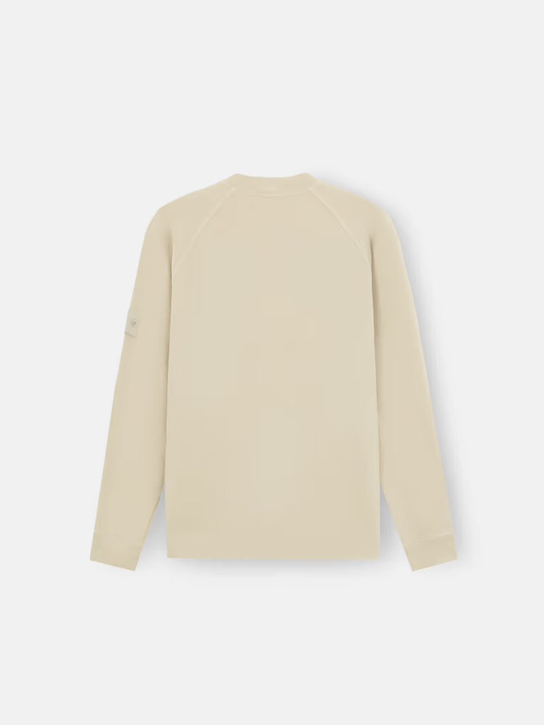 Crewneck Sweatshirt with Ribbed Details Ghost - BEIGE