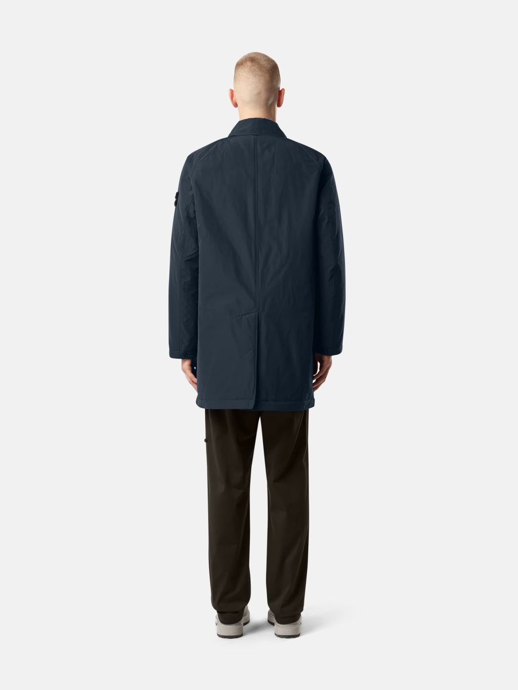 MICRO TWILL PADDED ANTI-DROP COAT - NAVY
