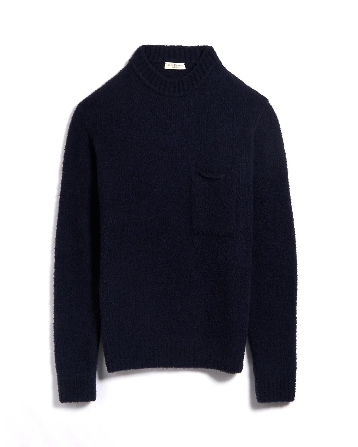 NAVY MERINO WOOL SWEATER