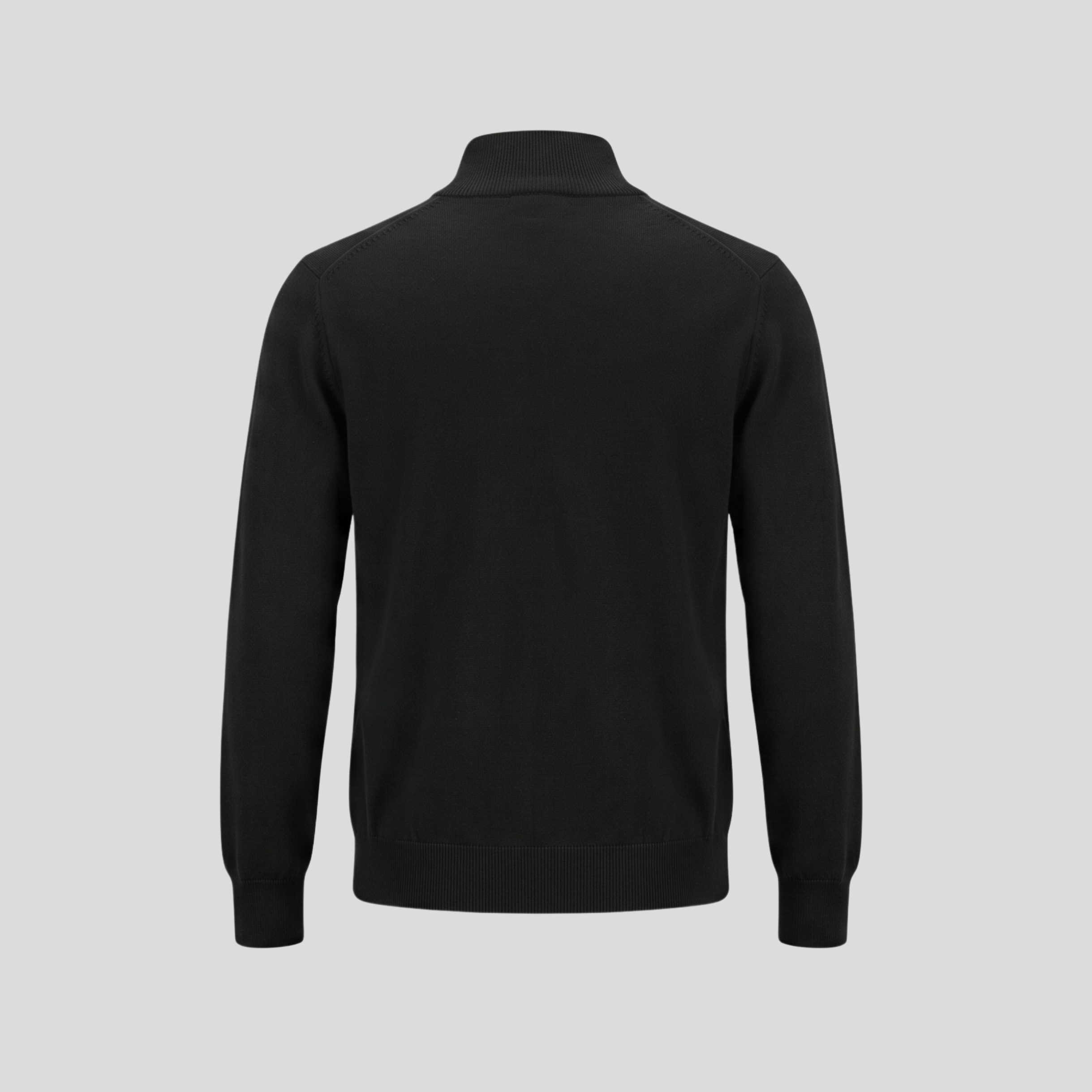 HALF-ZIP SWEATER - BLACK