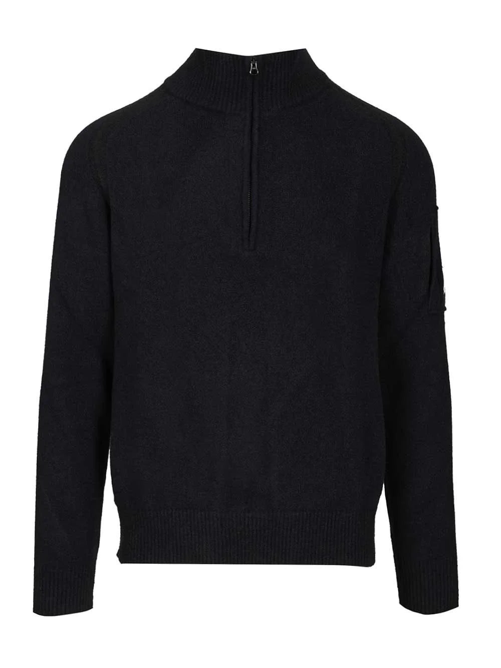 FLEECE KNIT POLO SWEATER