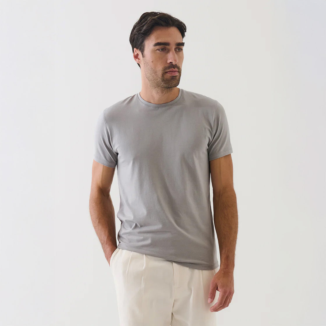 ICONIC CREW T-SHIRT - SMOG GRAY
