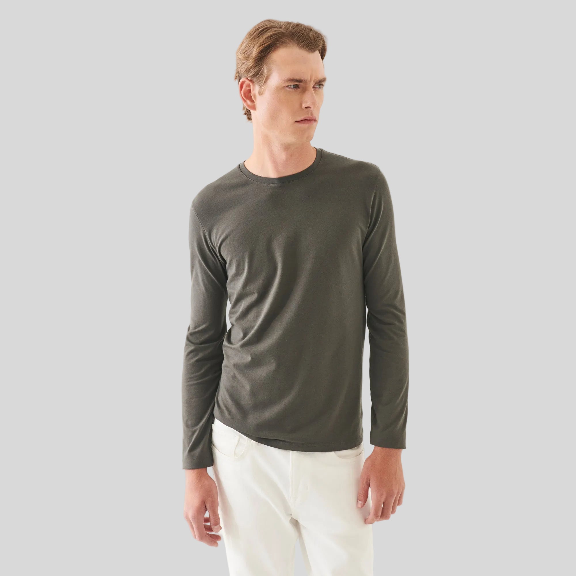 ICONIC LONG‑SLEEVE T‑SHIRT - THYME