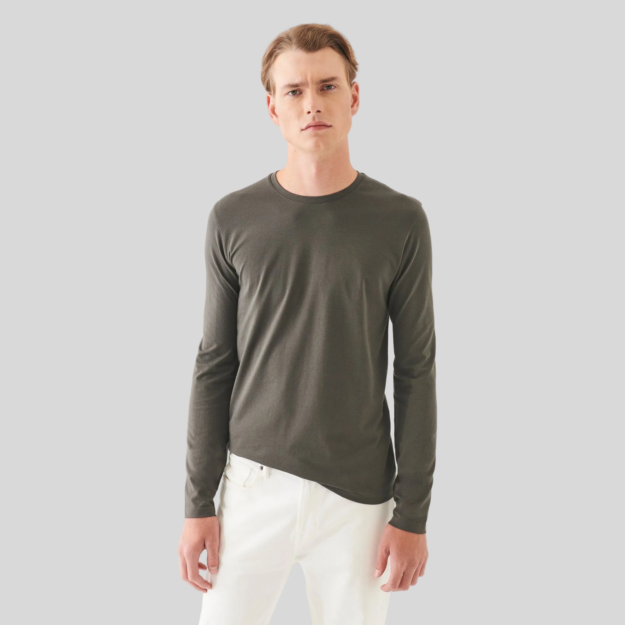 ICONIC LONG‑SLEEVE T‑SHIRT - THYME