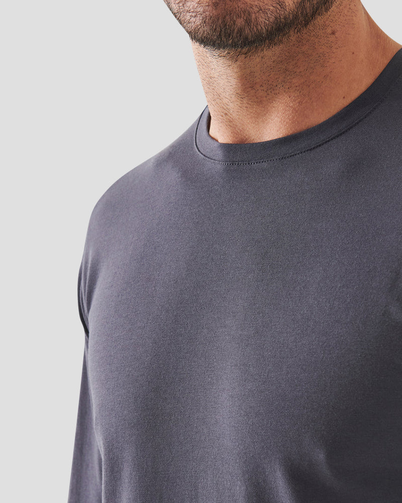 Pima cotton stretch long sleeve t-shirt - Constellation