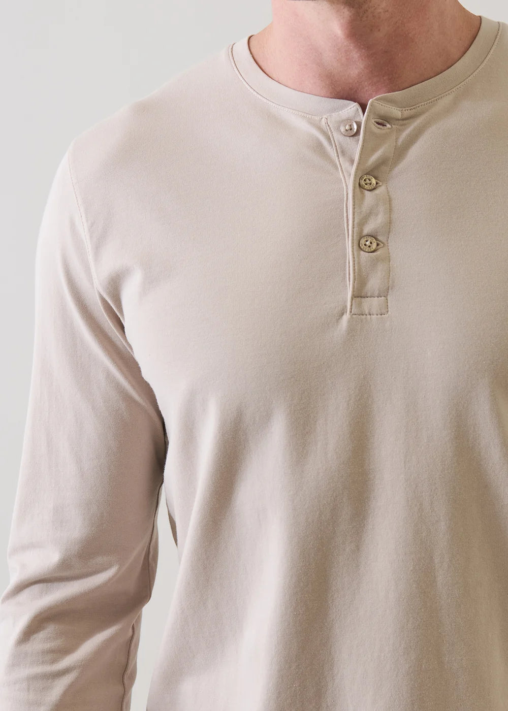 LS STRETCH HENLEY - CHATEAU GREY