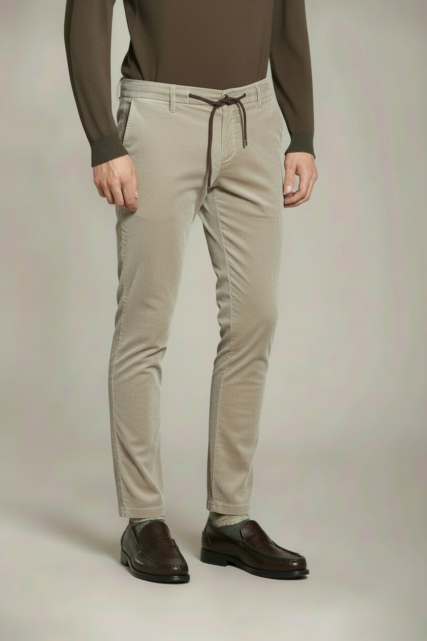 Milano Jogger men's chino pants in 500 wale corduroy  slim fit (Needs Description)