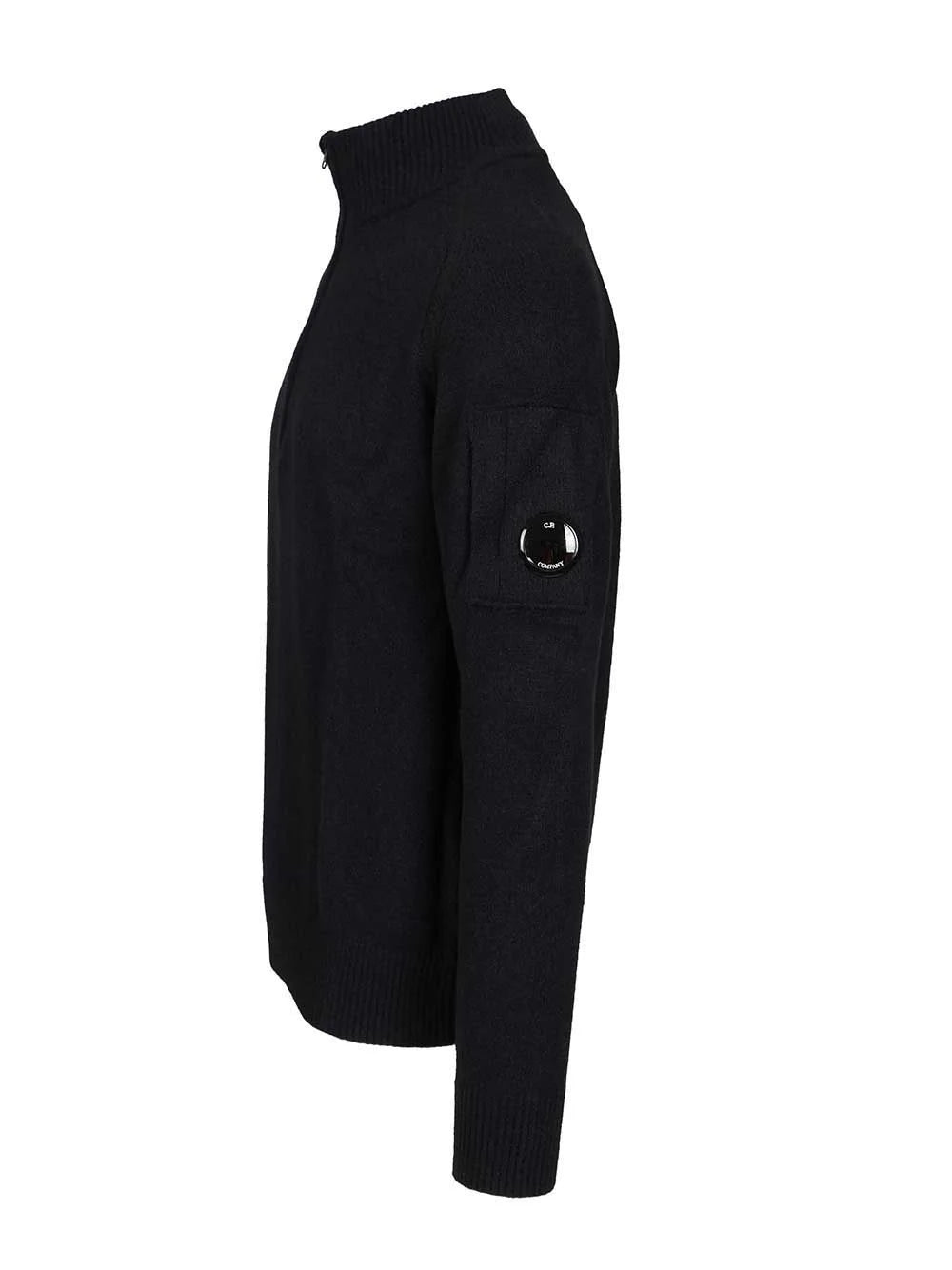 FLEECE KNIT POLO SWEATER