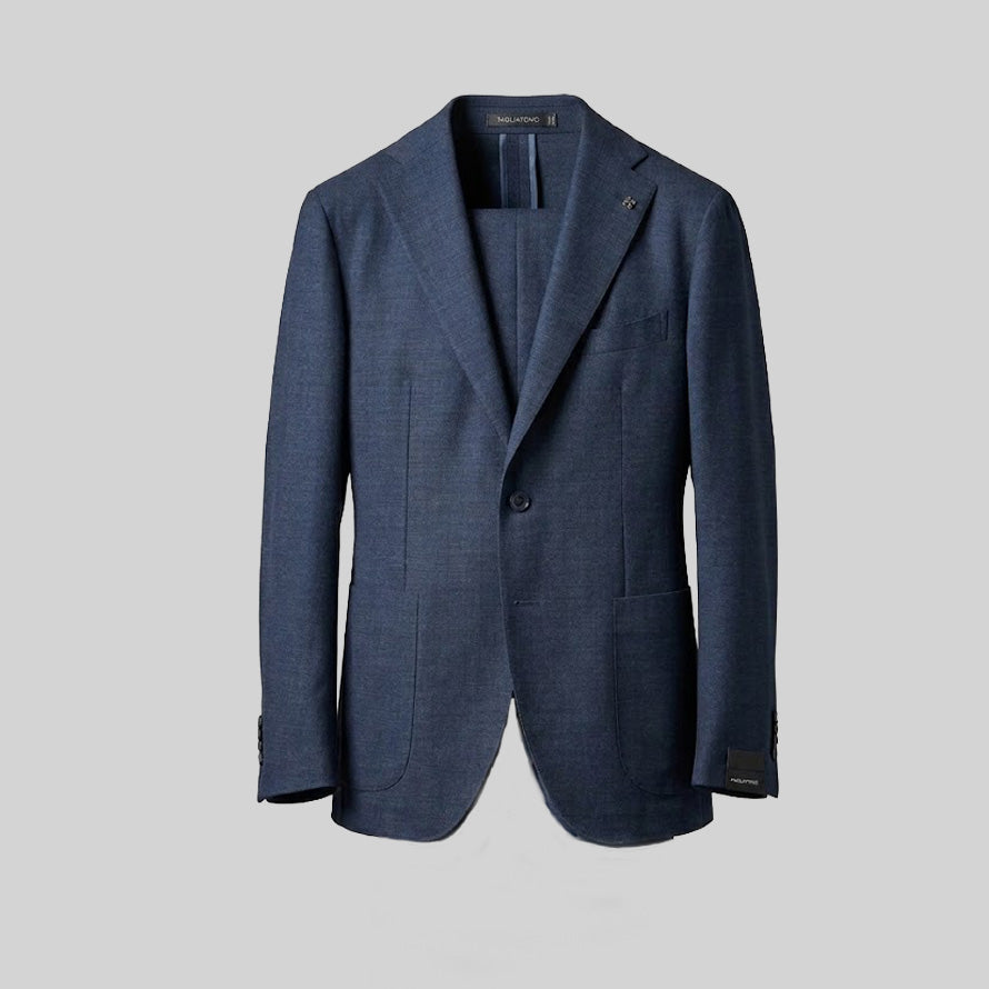 VIRGIN WOOL SUIT - BLUE RINSE