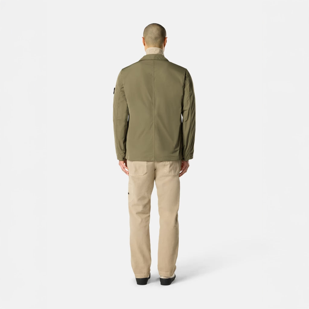 MICRO TWILL BLAZER WITH ZIP AND ANTI-DROP - MILITARY GREEN