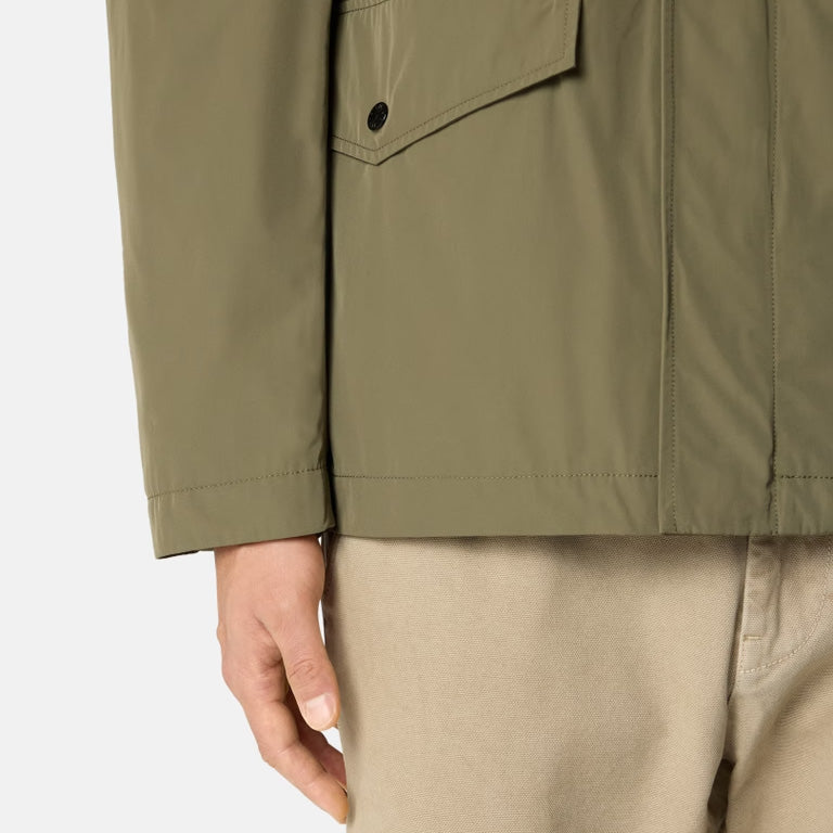 MICRO TWILL BLAZER WITH ZIP AND ANTI-DROP - MILITARY GREEN