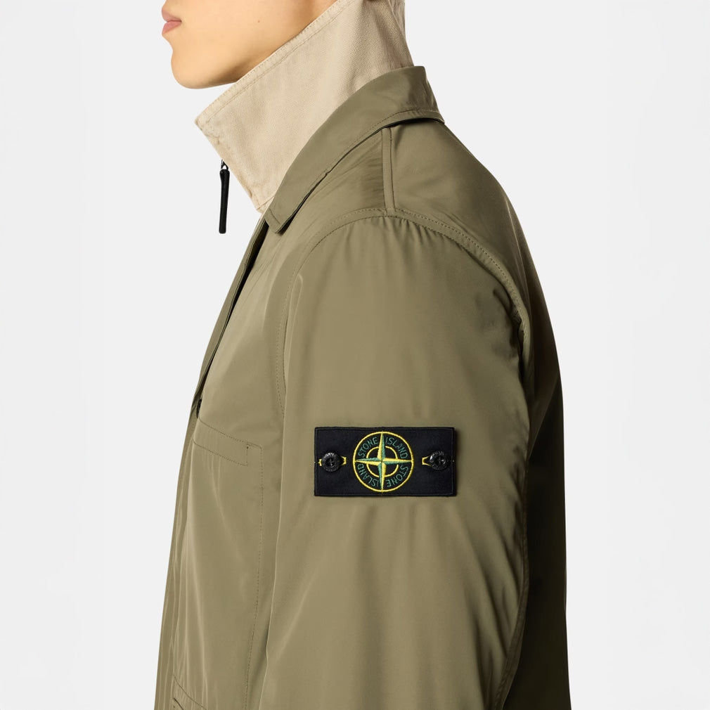 MICRO TWILL BLAZER WITH ZIP AND ANTI-DROP - MILITARY GREEN