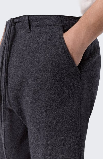 PANTALON EN LAINE HANNES ROETHER - GRIS TORNADO