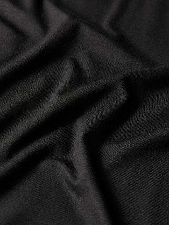 MICRO MODAL ZIP-UP HOODIE - BLACK