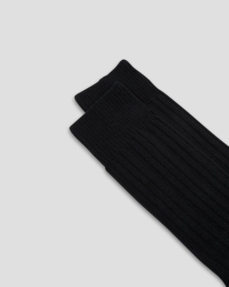 CASHWOOL SHORT SOCKS  - BLACK