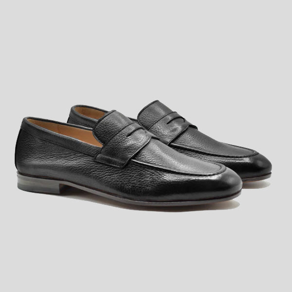 CATANIA DEERSKIN LOAFER- BLACK