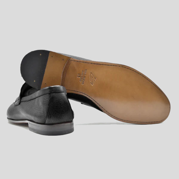 CATANIA DEERSKIN LOAFER- BLACK