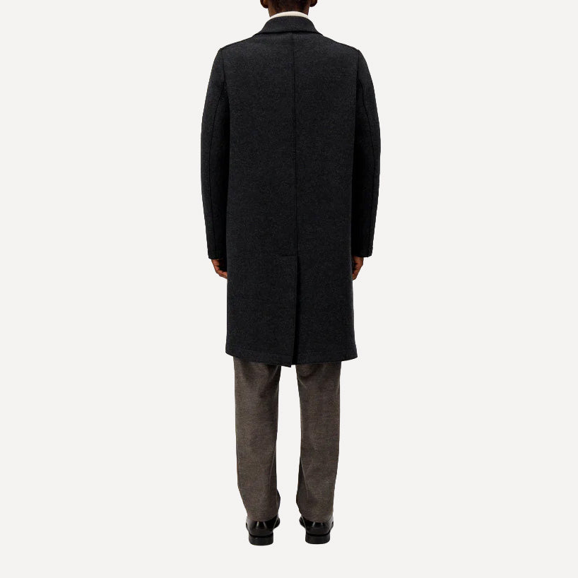 OVERCOAT PRESSED WOOL - ANTHRACITE GREY