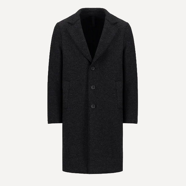 OVERCOAT PRESSED WOOL - ANTHRACITE GREY