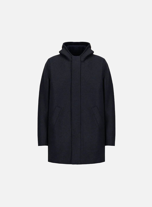 HARRIS WHARF PARKA PRESSED WOOL AND BOUCLÉ