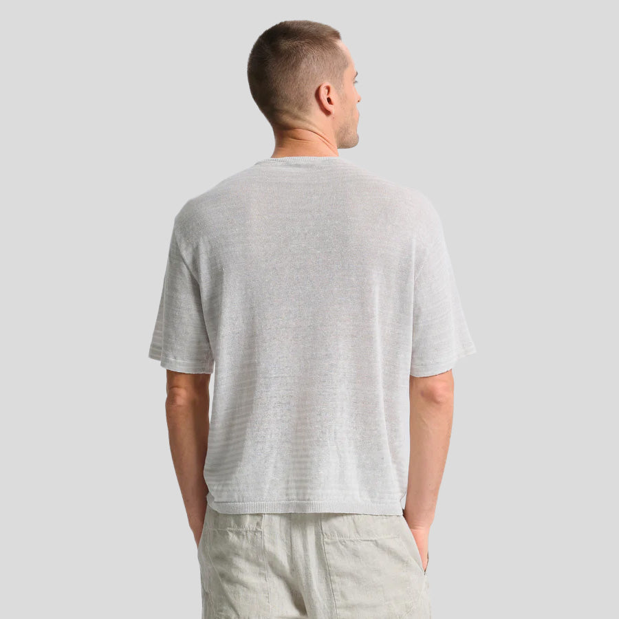 LINEN T-SHIRT  - ICE