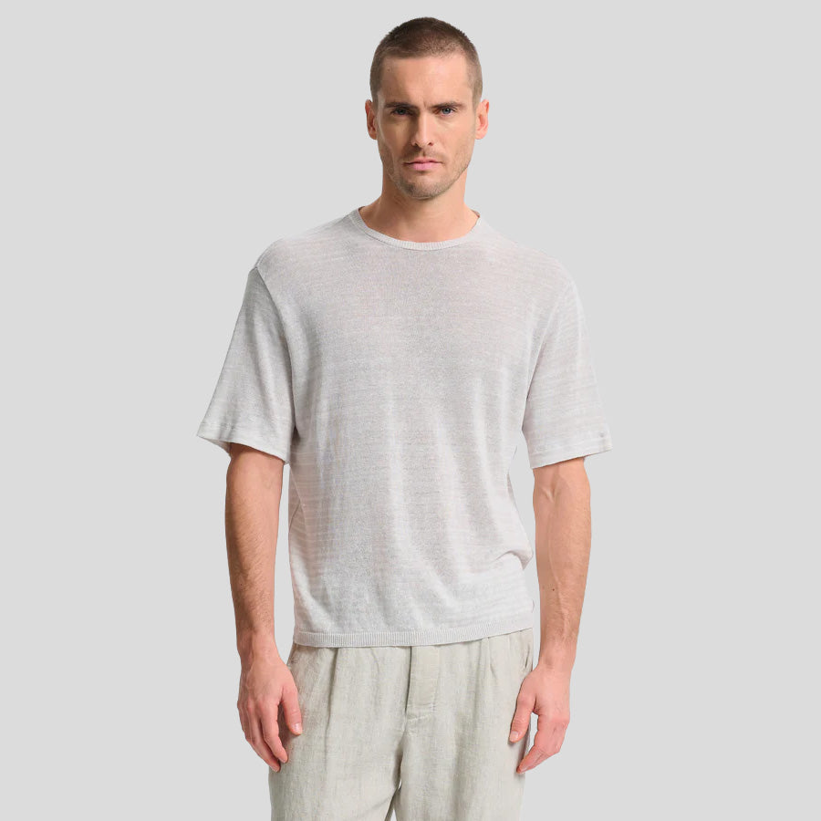 LINEN T-SHIRT  - ICE