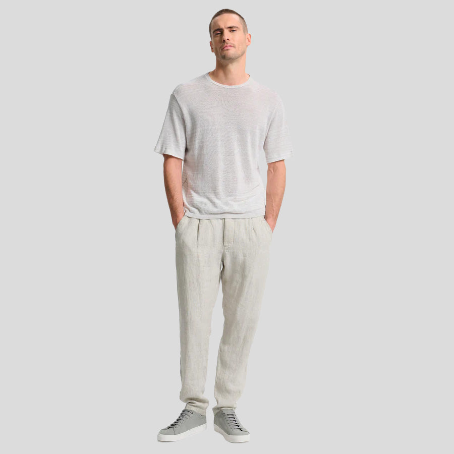 LINEN T-SHIRT  - ICE