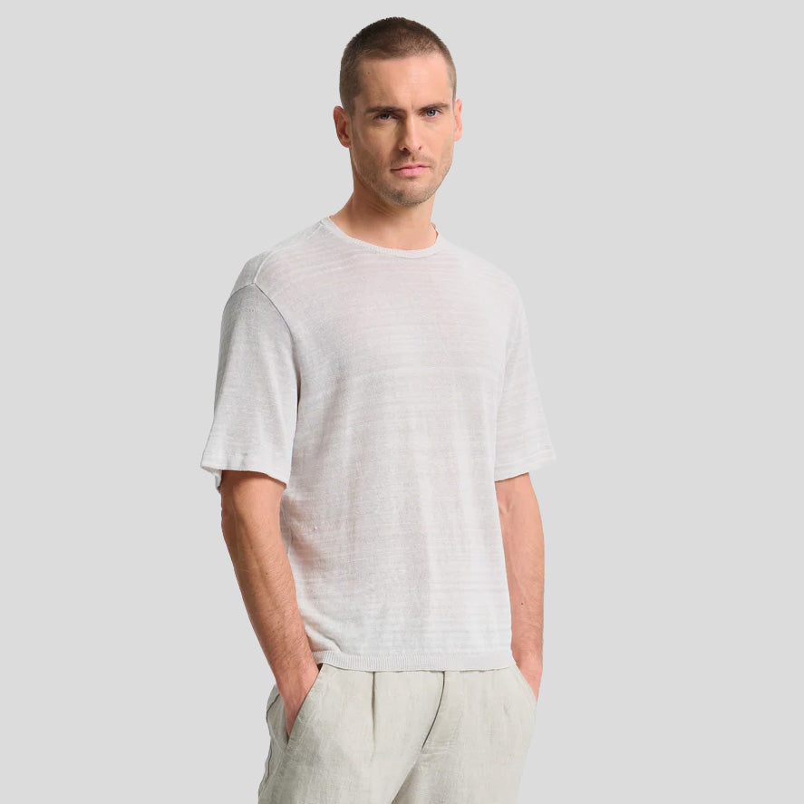 LINEN T-SHIRT  - ICE