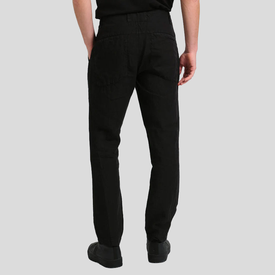LINEN TROUSERS - BLACK