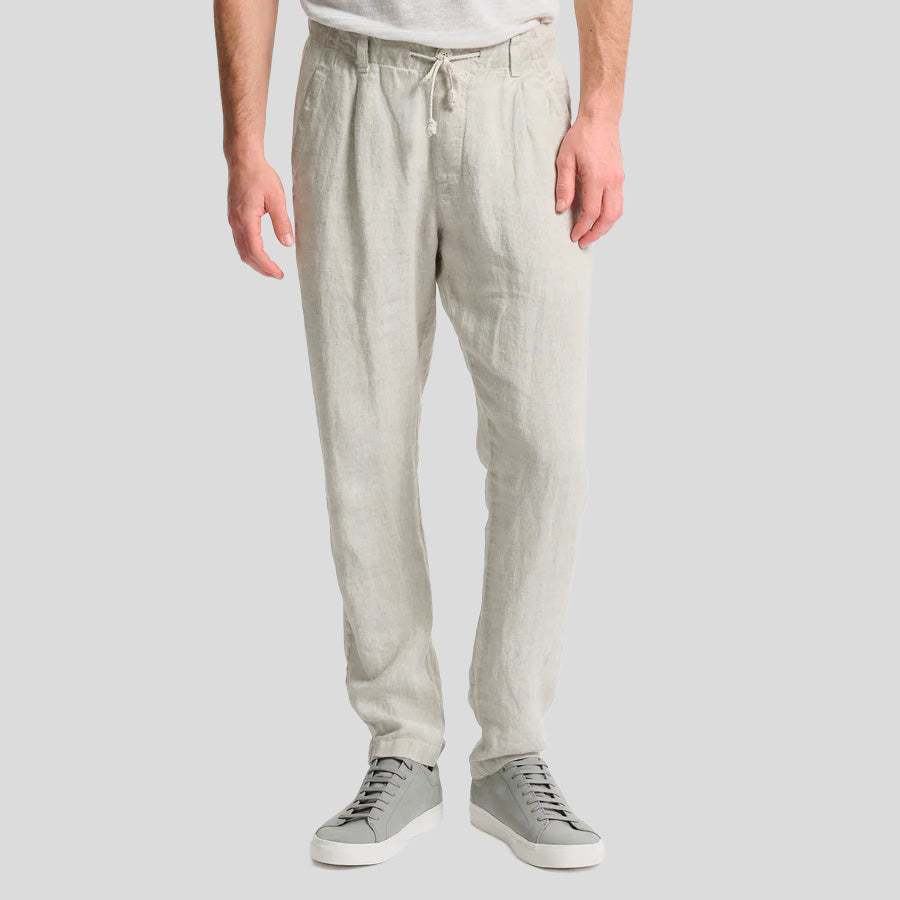 LINEN JOGGER TROUSERS - STONE
