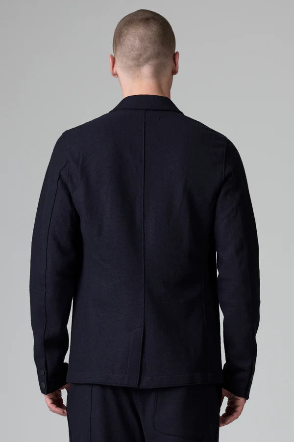 Blue Boiled Wool Jacket