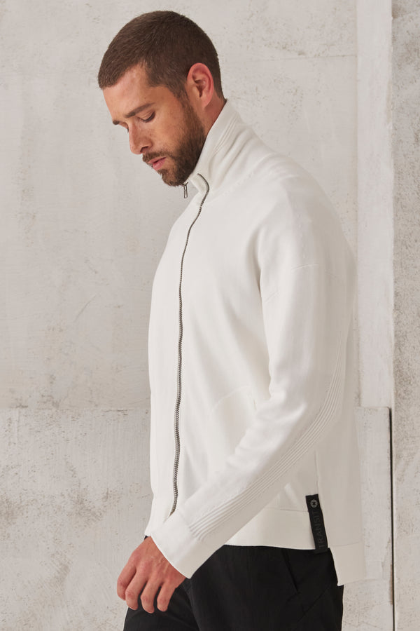 Oversized zipped jacket - White