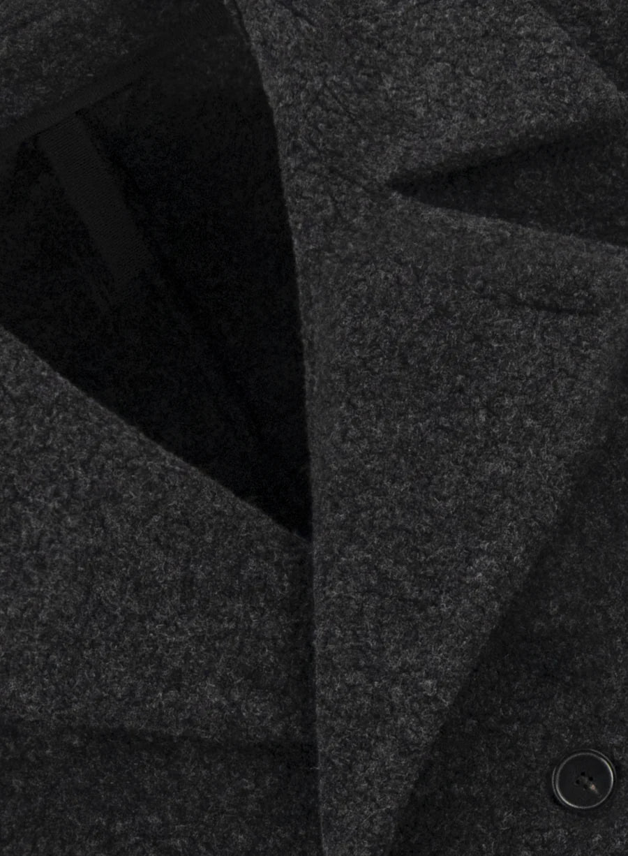 BOUCLÉ PEACOAT - ANTHRACITE