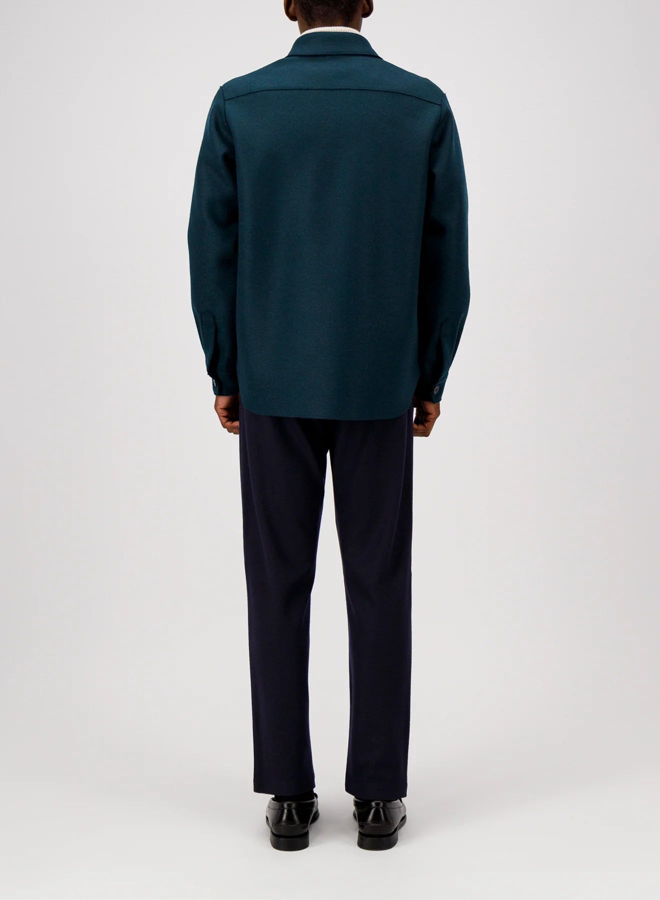 HARRIS WHARF SHIRT JACKET PRESSED WOOL