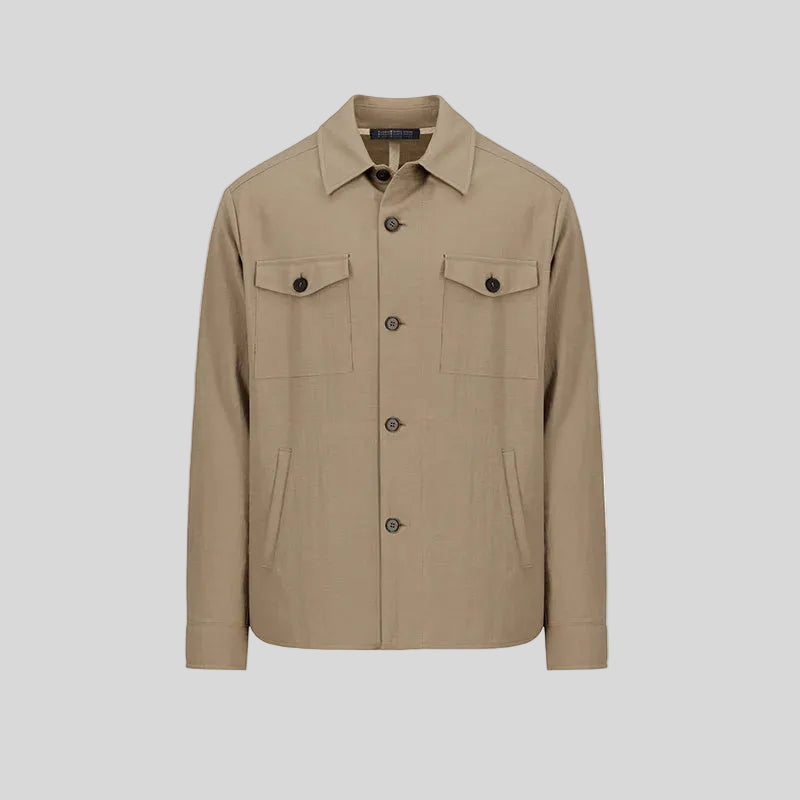 SHIRT JACKET RAYON - DOVE