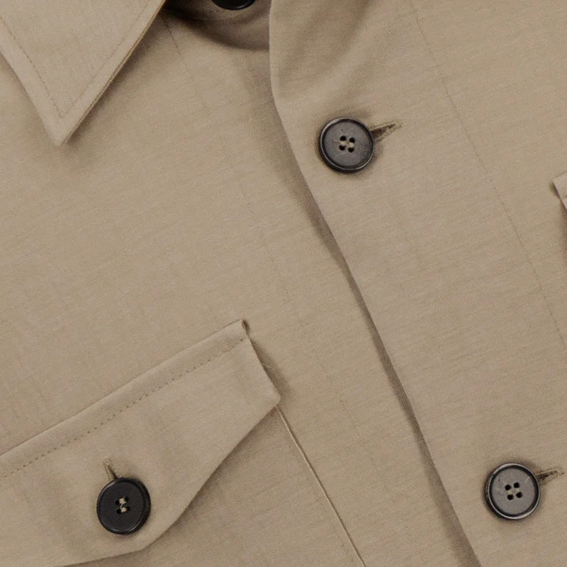 SHIRT JACKET RAYON - DOVE