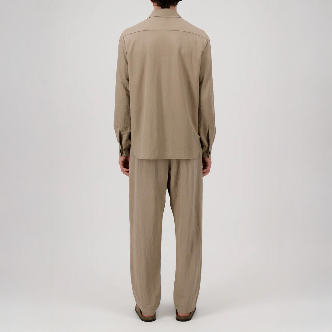 SHIRT JACKET RAYON - DOVE