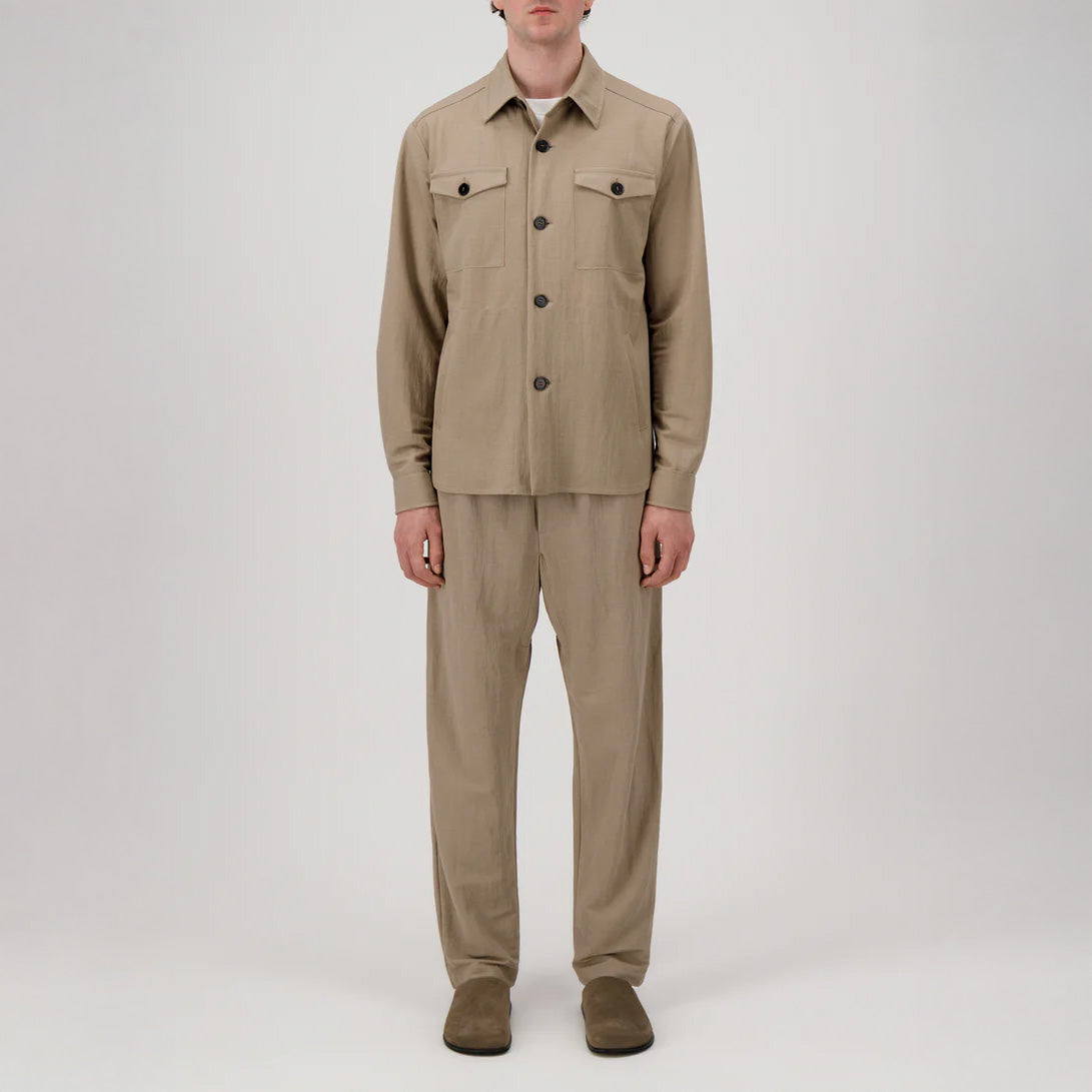 SHIRT JACKET RAYON - DOVE