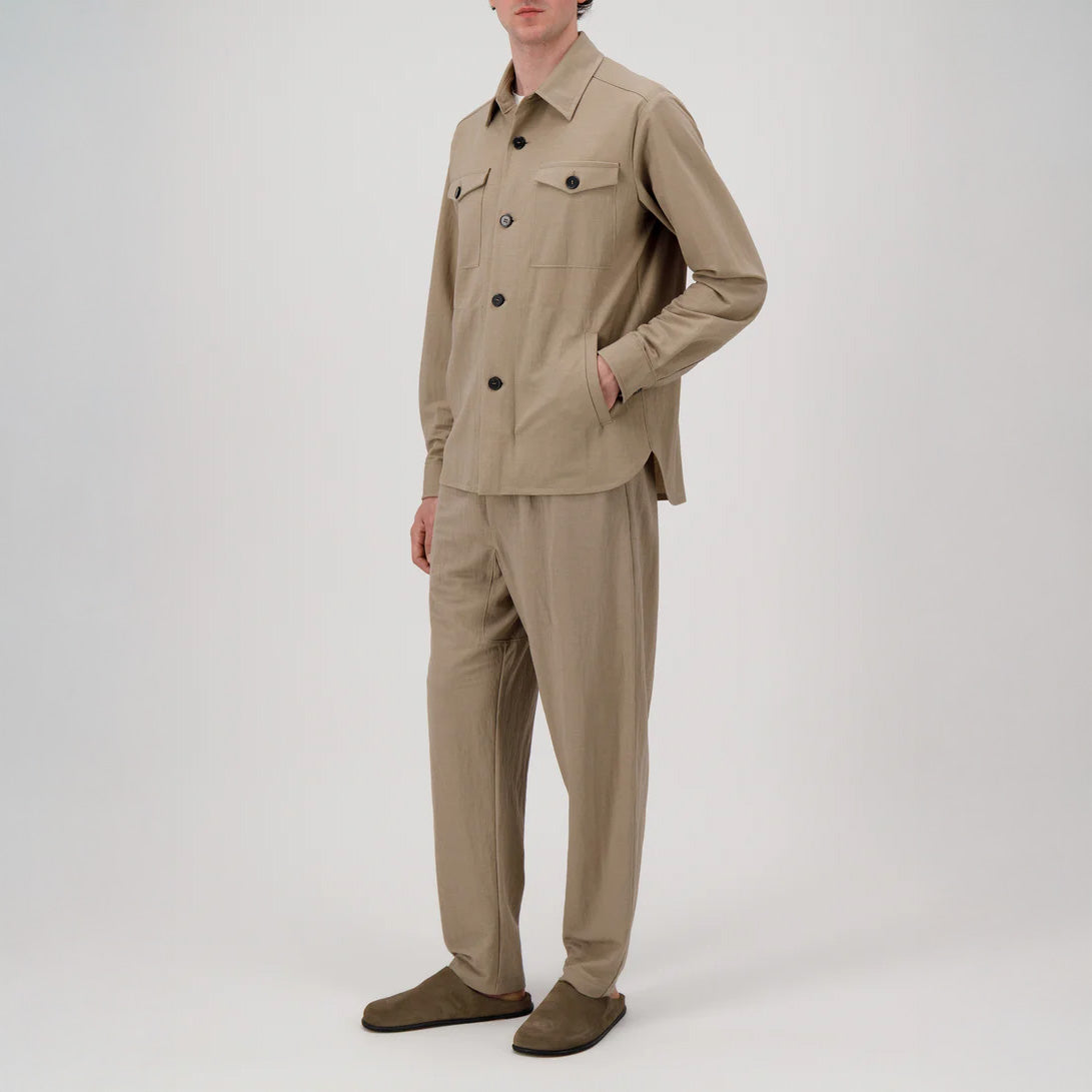 SHIRT JACKET RAYON - DOVE