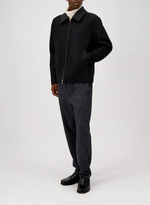 VESTE DE GOLF HARRIS WHARF EN LAINE PRESSÉE ET BOUCLÉ