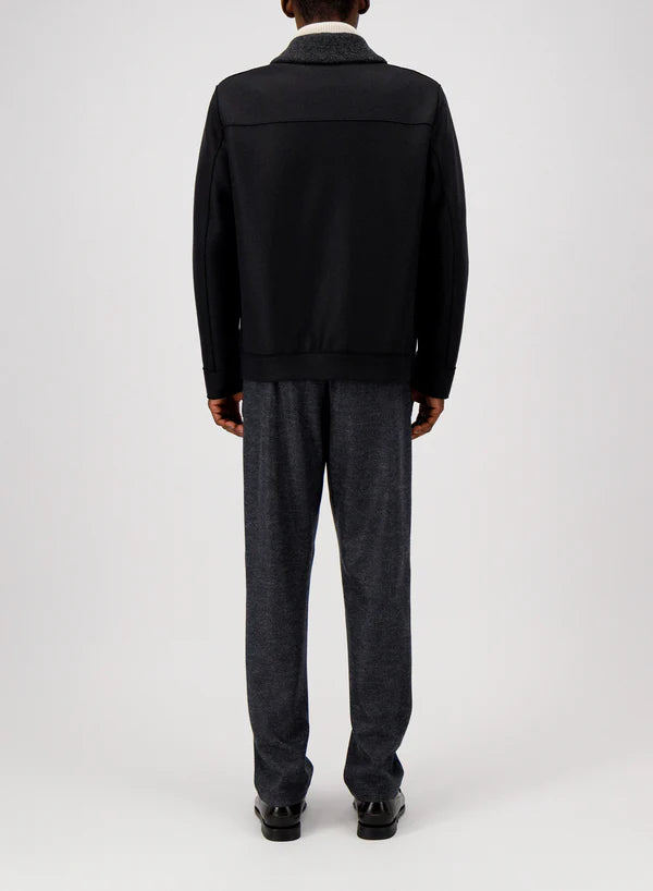 VESTE DE GOLF HARRIS WHARF EN LAINE PRESSÉE ET BOUCLÉ