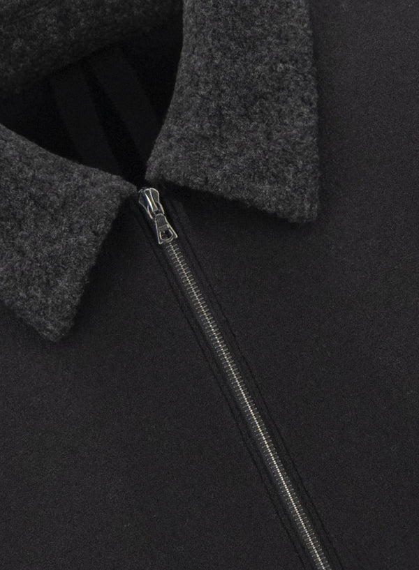 VESTE DE GOLF HARRIS WHARF EN LAINE PRESSÉE ET BOUCLÉ