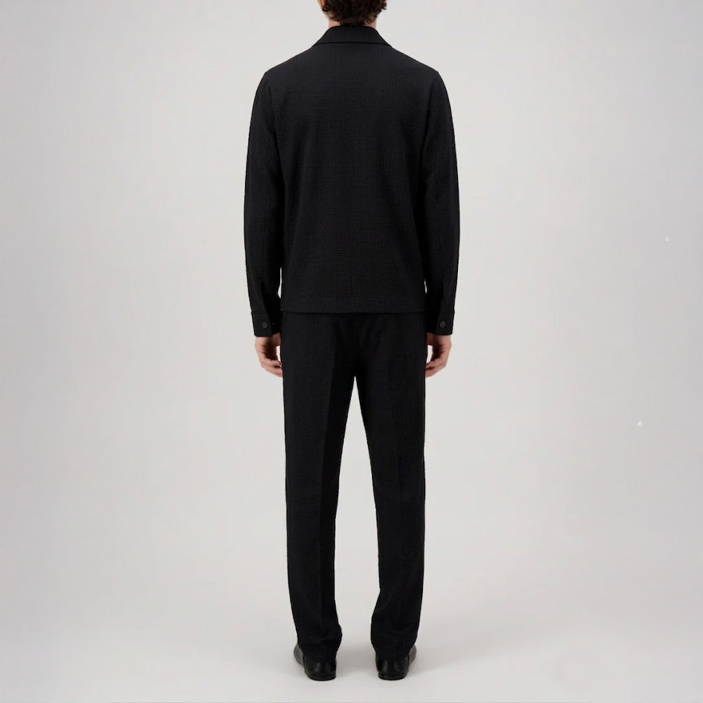 COACH JACKET COOLMAX SEERSUCKER - BLACK