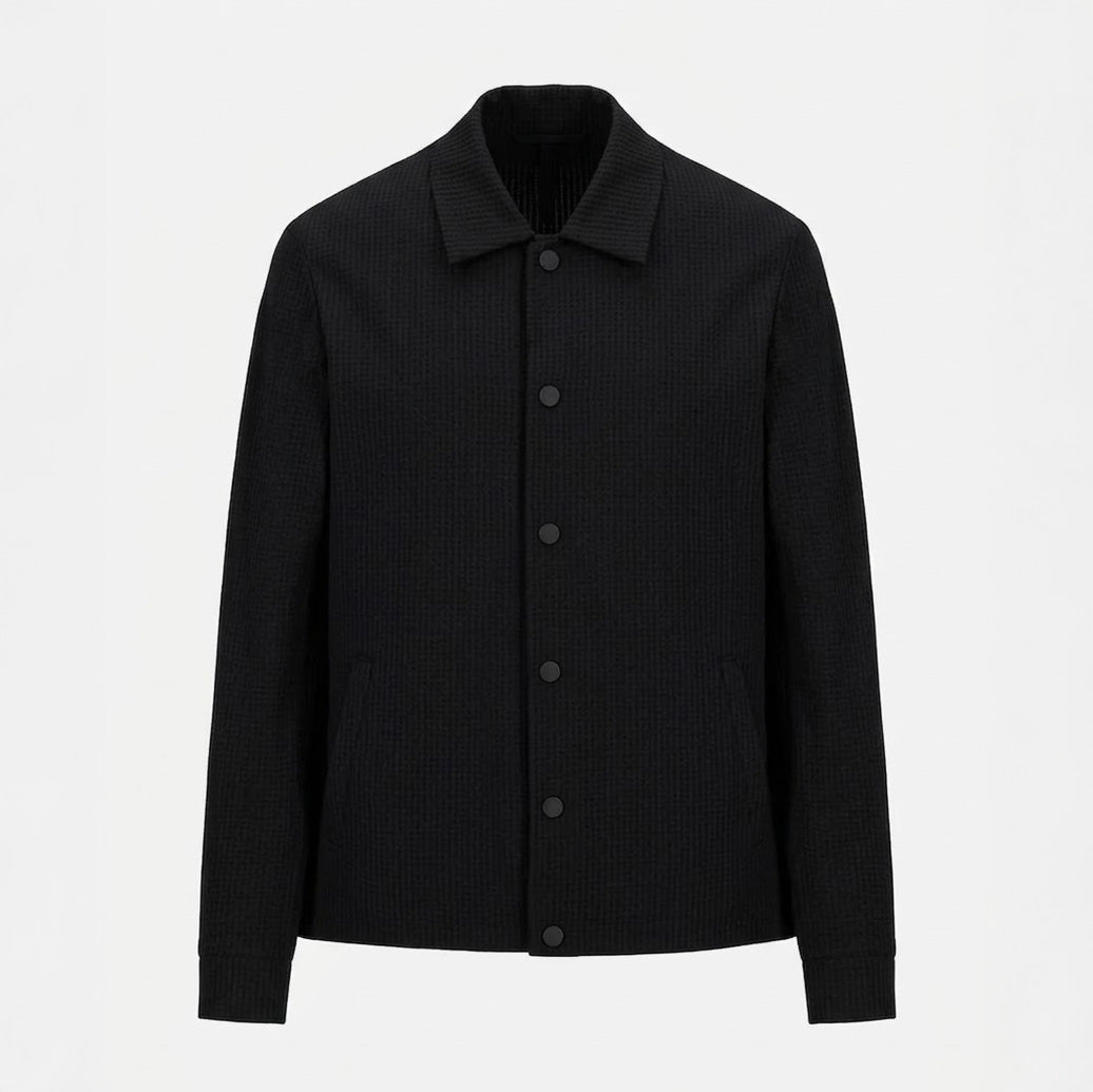 COACH JACKET COOLMAX SEERSUCKER - BLACK