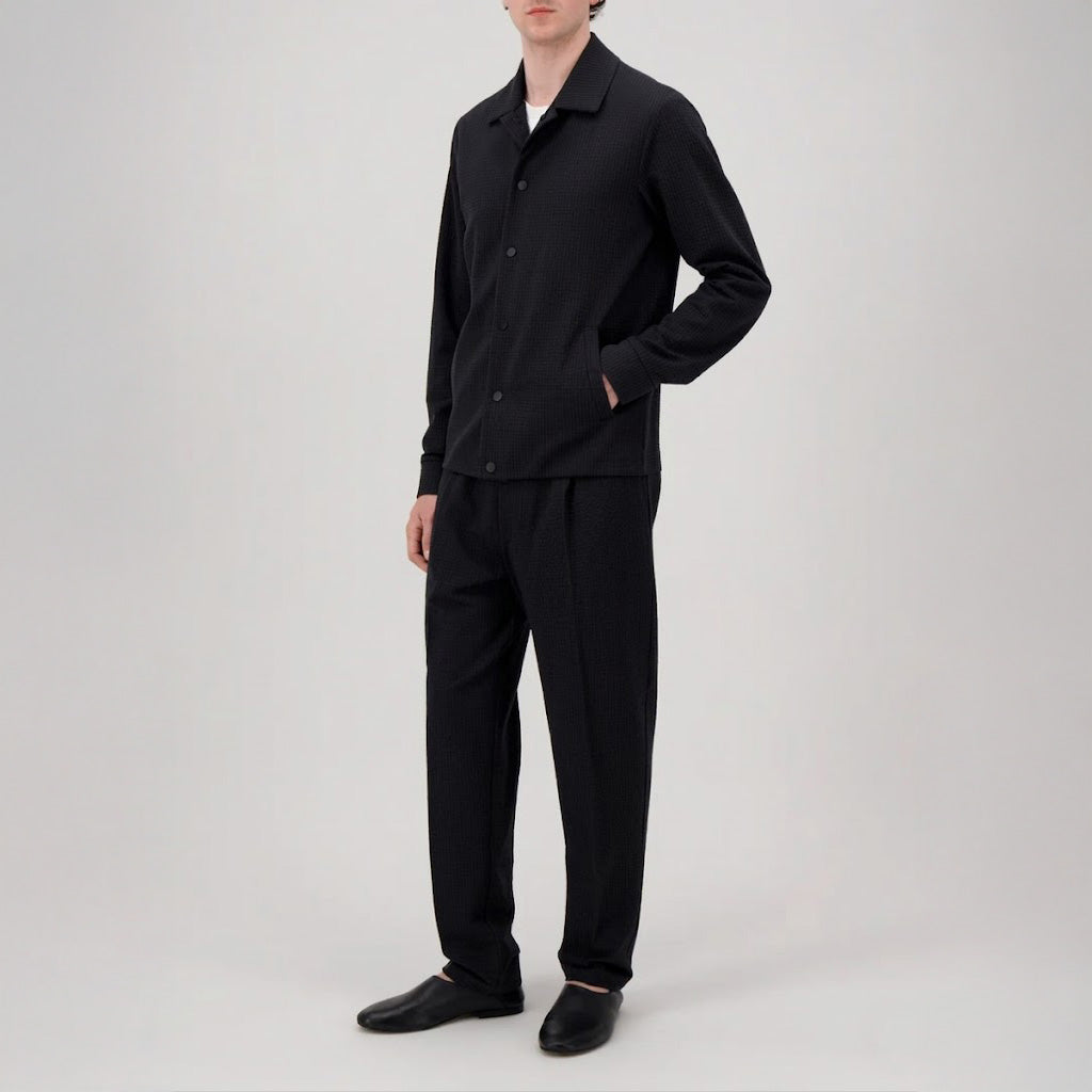 COACH JACKET COOLMAX SEERSUCKER - BLACK