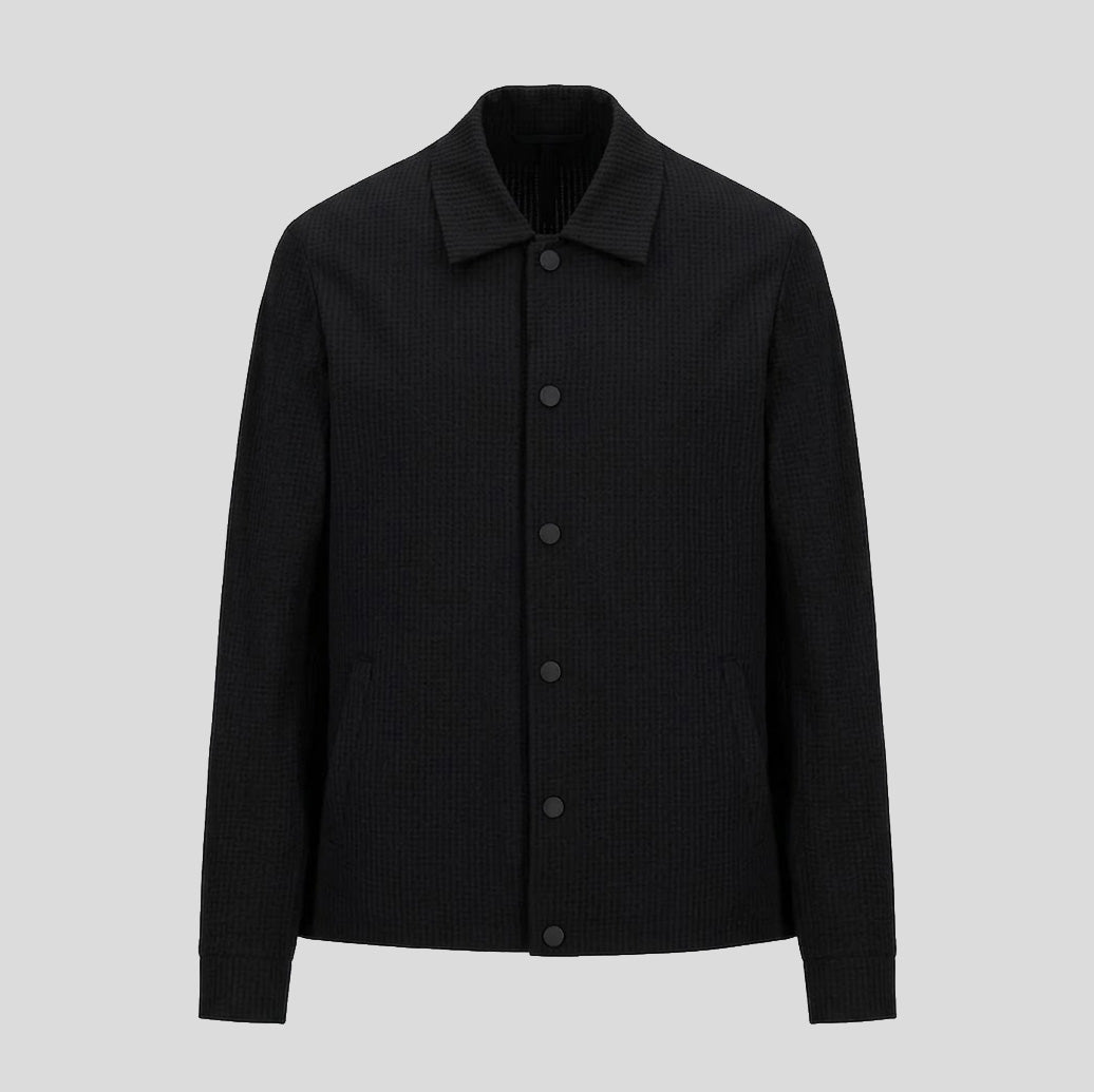 COACH JACKET COOLMAX SEERSUCKER - BLACK