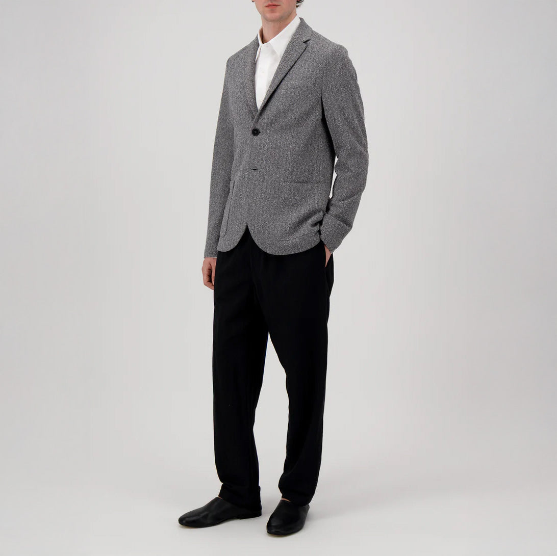 BICOLOR FRISÉ BLAZER - MIDDLE GREY